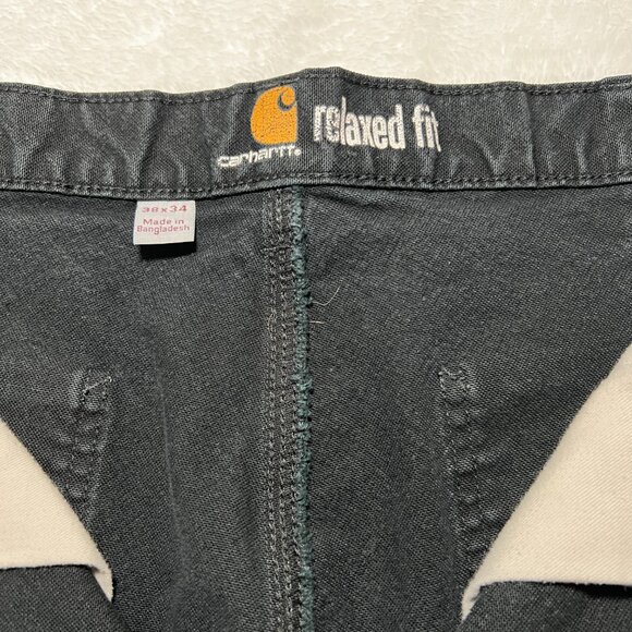Carhartt Double Knee Carpenter Work Pants Black 38x34(37x32)Relaxed Fit 90s VTG - Picture 4 of 15